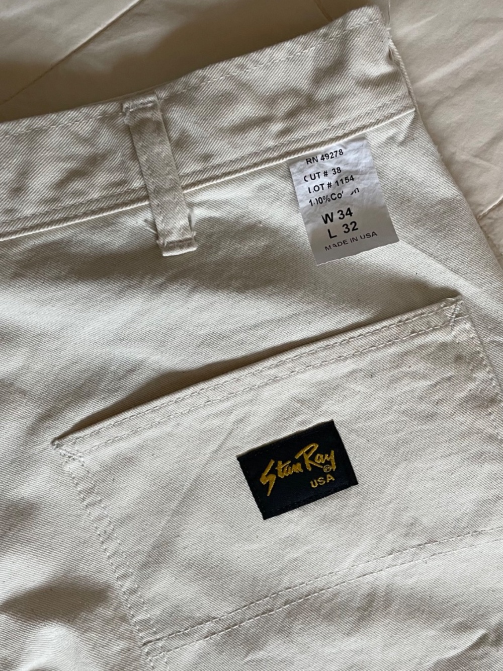 STAN RAY OG Painter Pants - Natural Drill - 34W x 32L *BRAND NEW UNWORN*